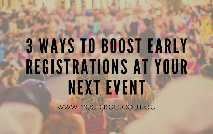 boost early registrations